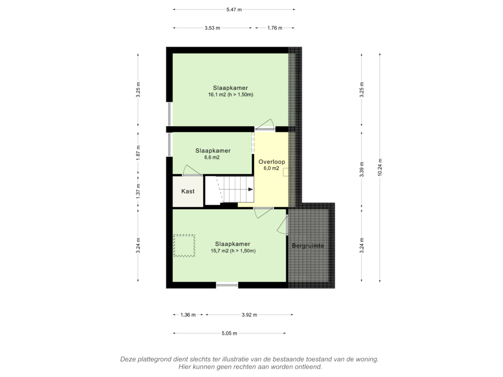 Bekijk plattegrond van Verdieping van Trichterstraat 25