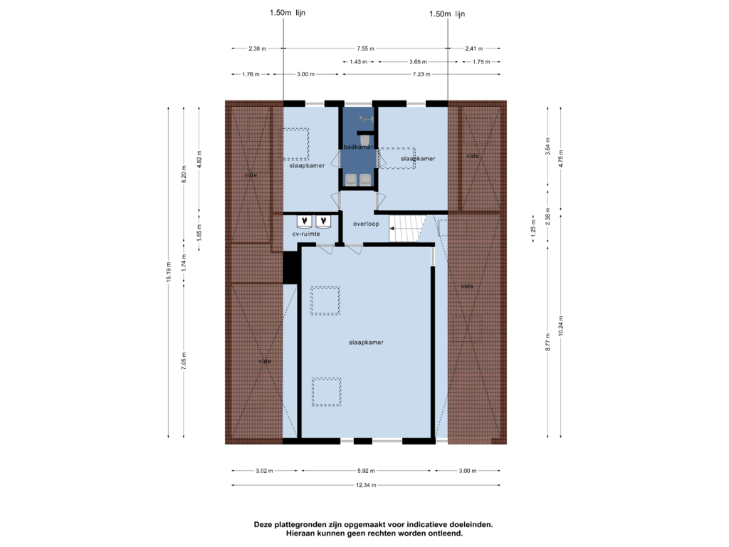 Bekijk plattegrond van 1e verdieping van Killedijk 16