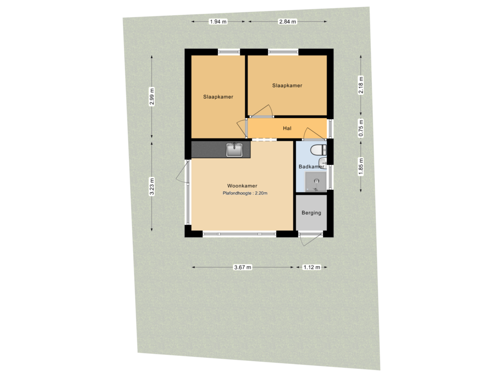 Bekijk plattegrond van Plattegrond tuin van Gorsplein 2