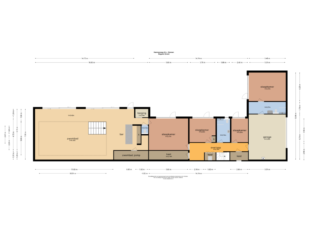 View floorplan of BEGANE GROND of Hammerweg 41-A