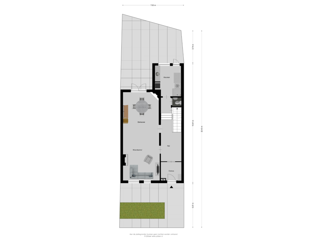 View floorplan of Begane Grond-Tuin of Bouriciusstraat 4