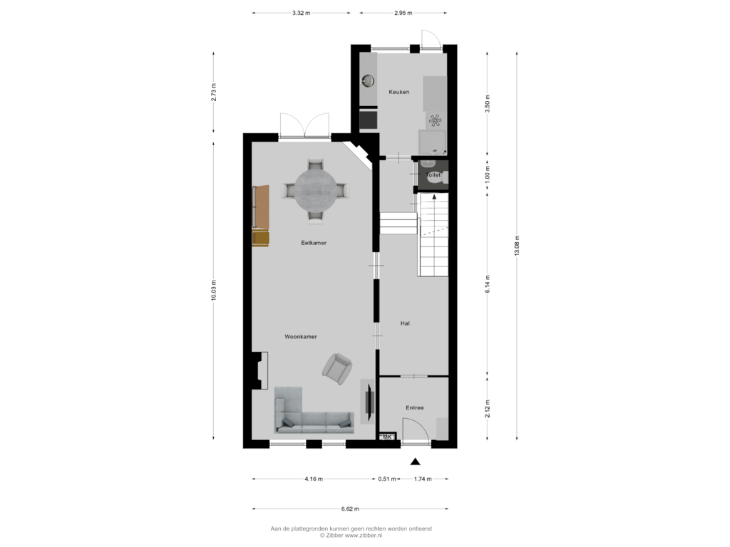 View floorplan of Begane Grond of Bouriciusstraat 4