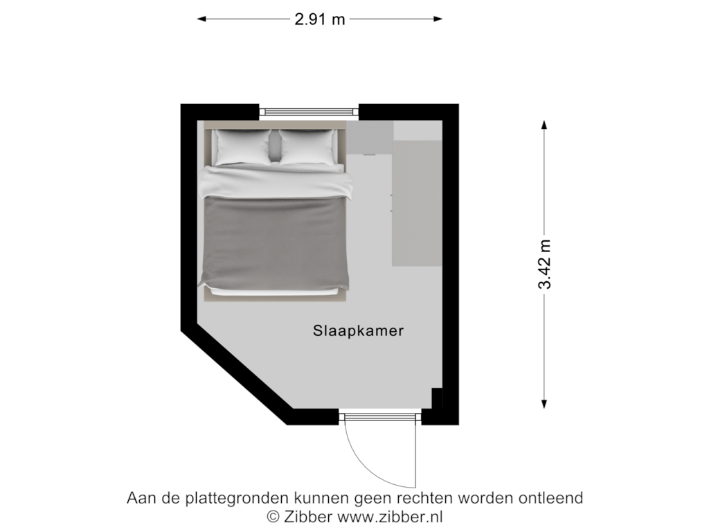 View floorplan of Entresol of Bouriciusstraat 4