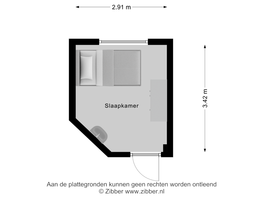 View floorplan of Entresol of Bouriciusstraat 4