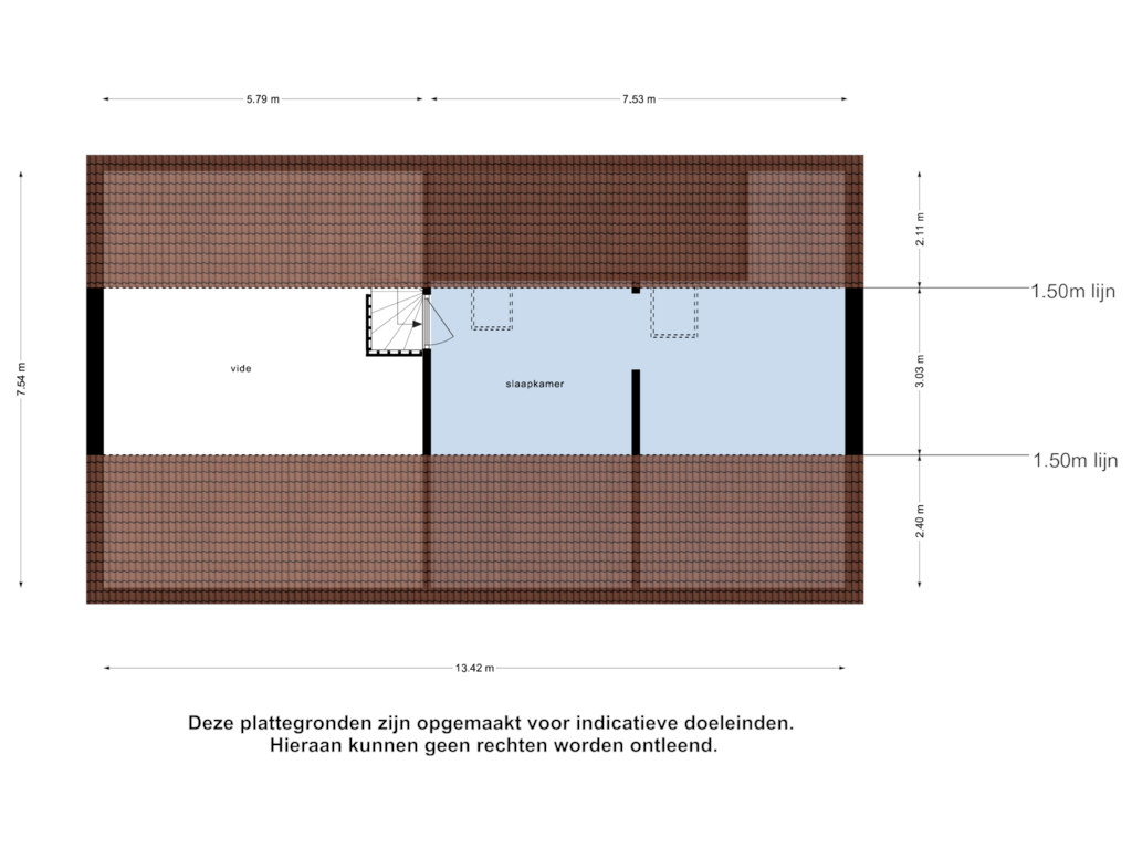 Bekijk plattegrond van Tweede Verdieping van Heibergstraat 9