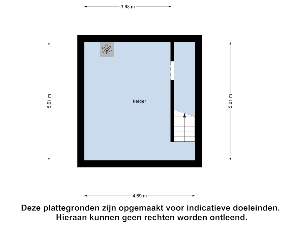 Bekijk plattegrond van Kelder van Heibergstraat 9