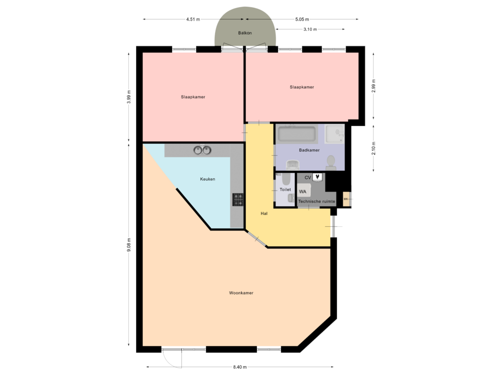 View floorplan of First floor of Lage Kanaaldijk 15-B