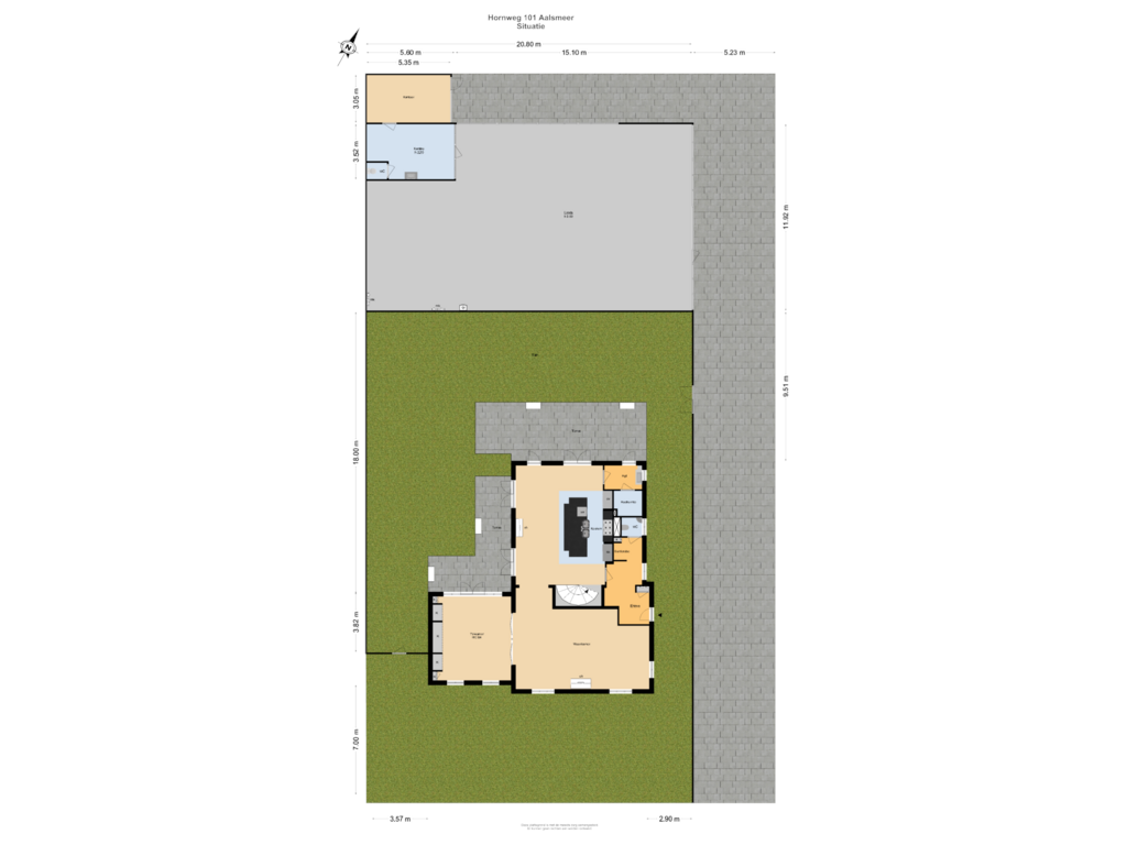 Bekijk plattegrond van Situatie van Hornweg 101