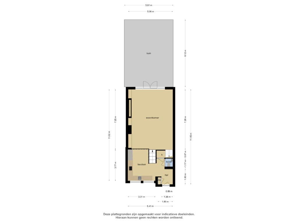 View floorplan of Begane grond of Bruijnstraat 68