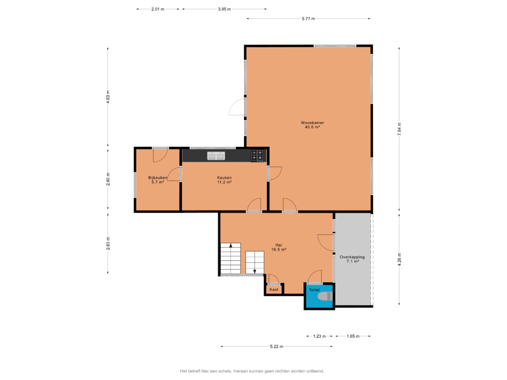 Bekijk plattegrond van Begane grond van Constantijn Huygenslaan 18