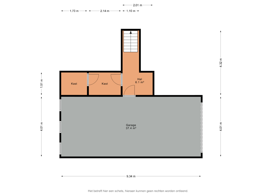 Bekijk plattegrond van Garage souterrain van Constantijn Huygenslaan 18