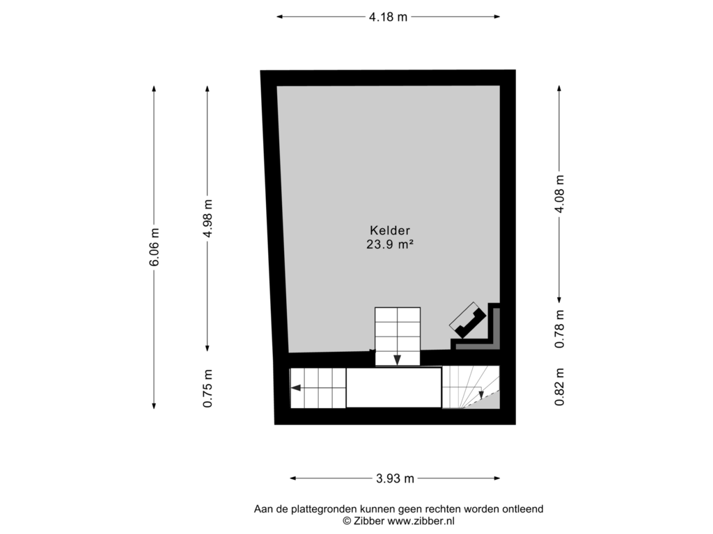 Bekijk plattegrond van Kelder van Peperstraat 3