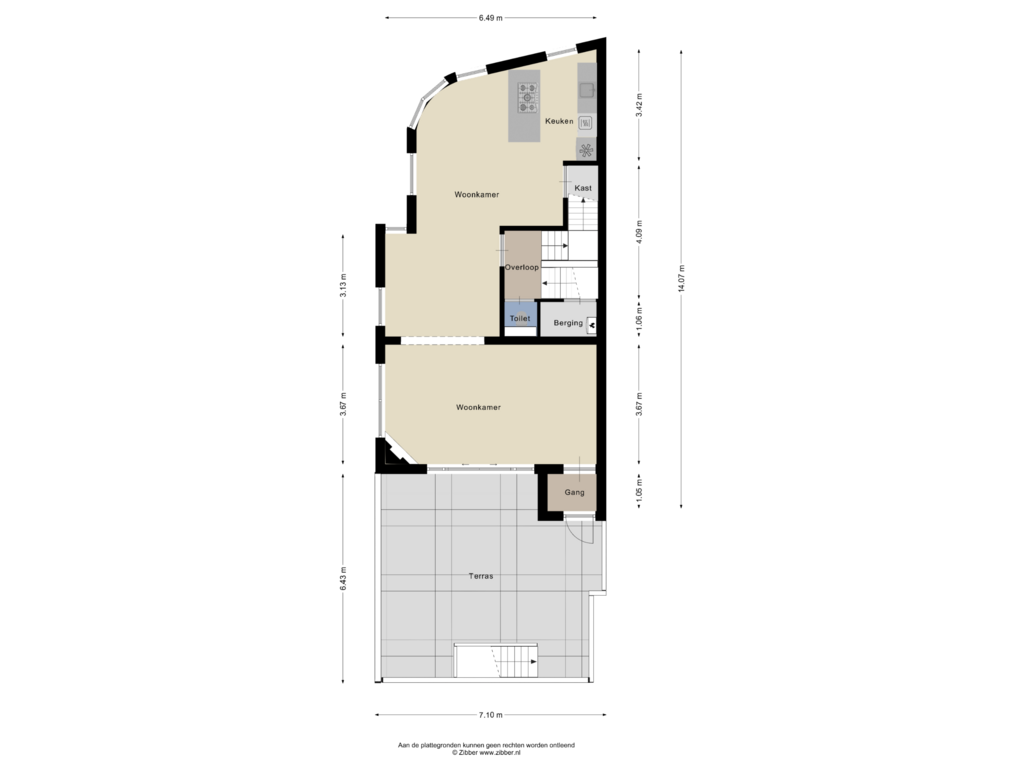 View floorplan of Eerste Verdieping of Molenbochtstraat 2-A