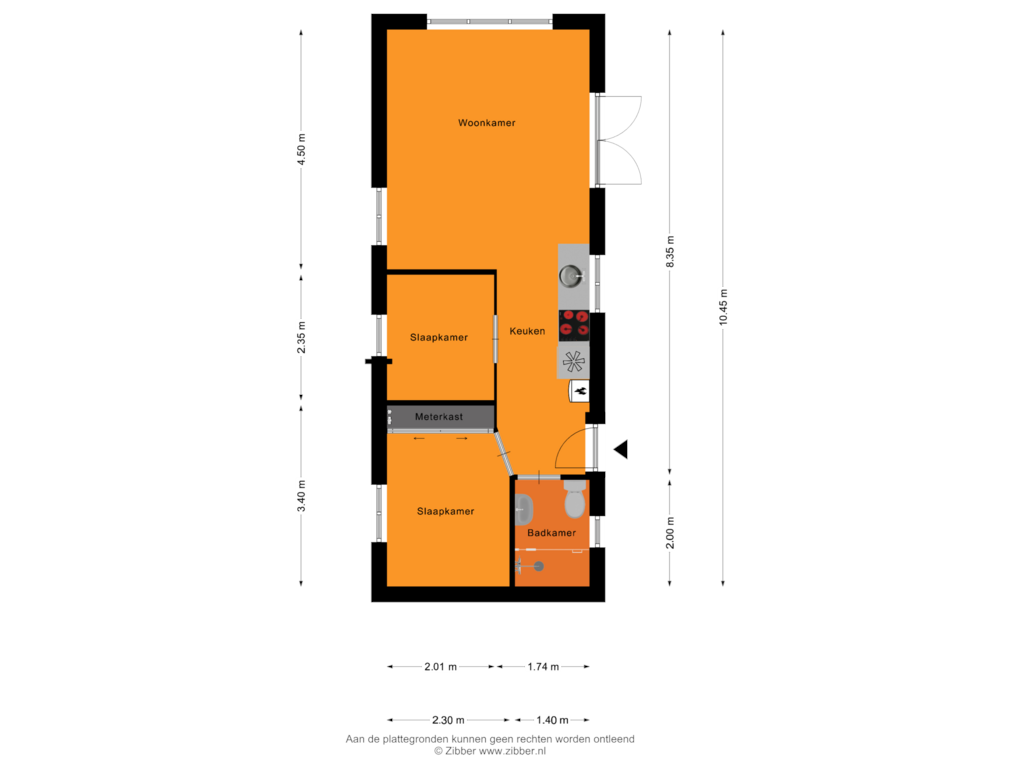 Bekijk plattegrond van Appartement van Hoge Bergweg 16-22