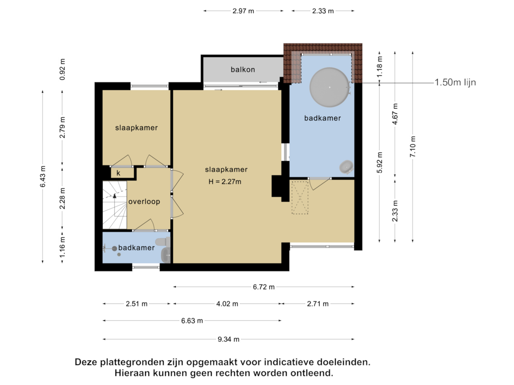 Bekijk plattegrond van 1e verdieping van Bergweg-zuid 124