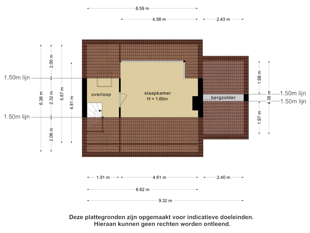 Bekijk plattegrond van 2e  verdieping van Bergweg-zuid 124