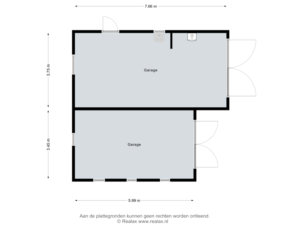 Bekijk plattegrond van Garage van Weenkweg 4