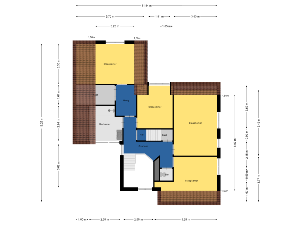 View floorplan of Eerste Verdieping of Zeis 17