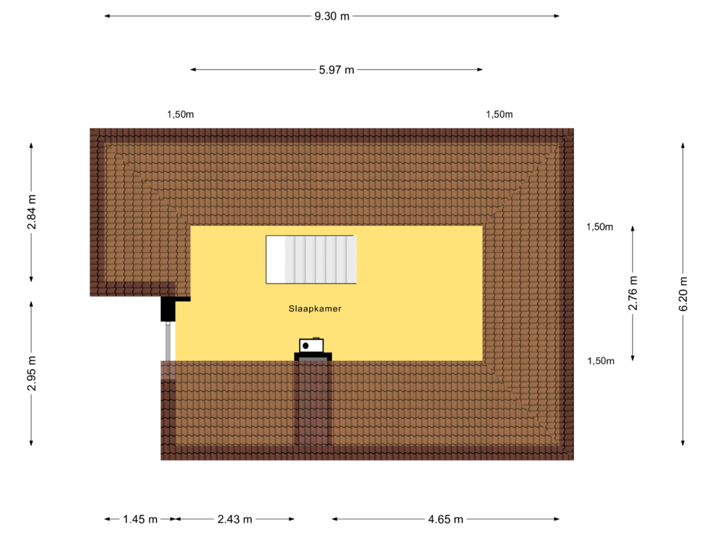 View floorplan of Tweede verdieping of Zeis 17