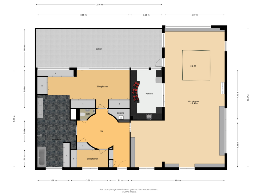 Bekijk plattegrond van Appartement van Debussyring 53