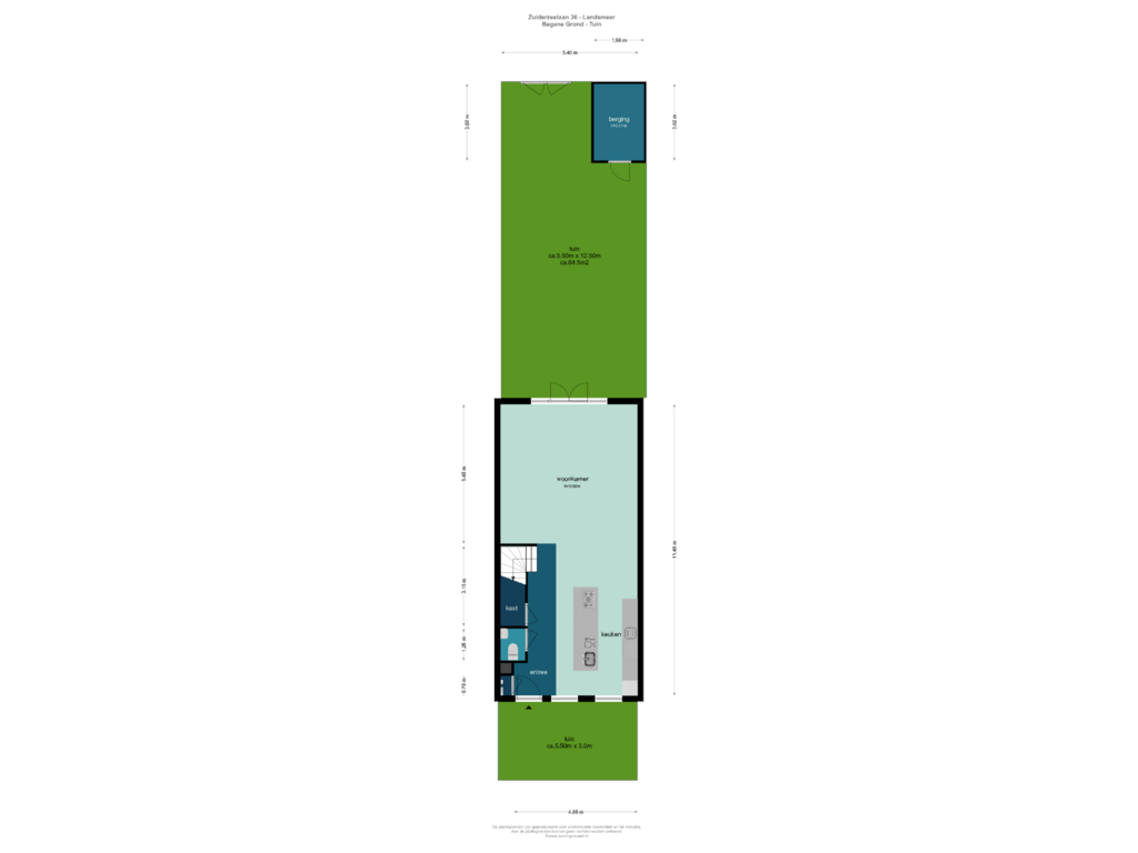 Bekijk plattegrond van BEGANE GROND - TUIN van Zuiderzeelaan 36