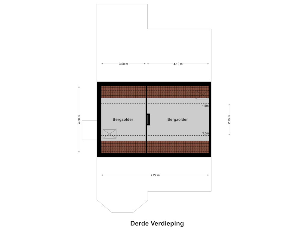 Bekijk plattegrond van Derde Verdieping van de Genestetlaan 8