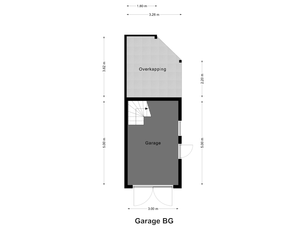 Bekijk plattegrond van Garage BG van de Genestetlaan 8