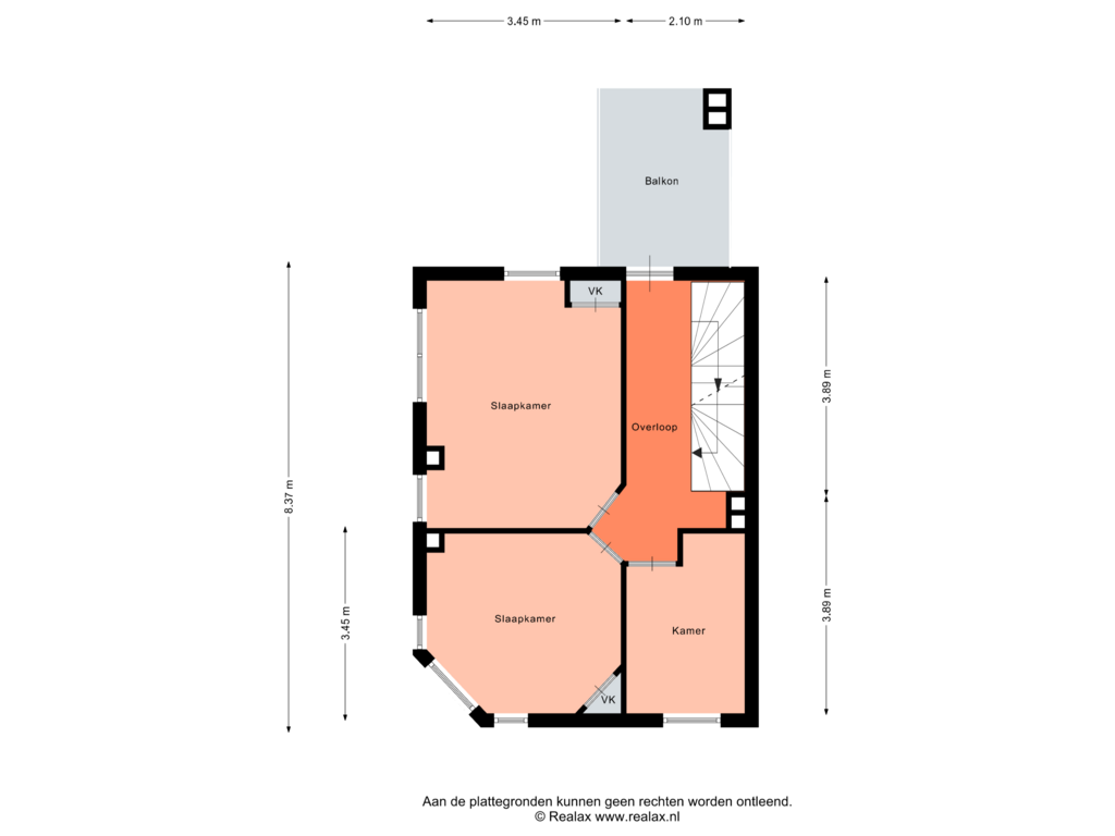 Bekijk plattegrond van Verdieping 1 van Faberstraat 24