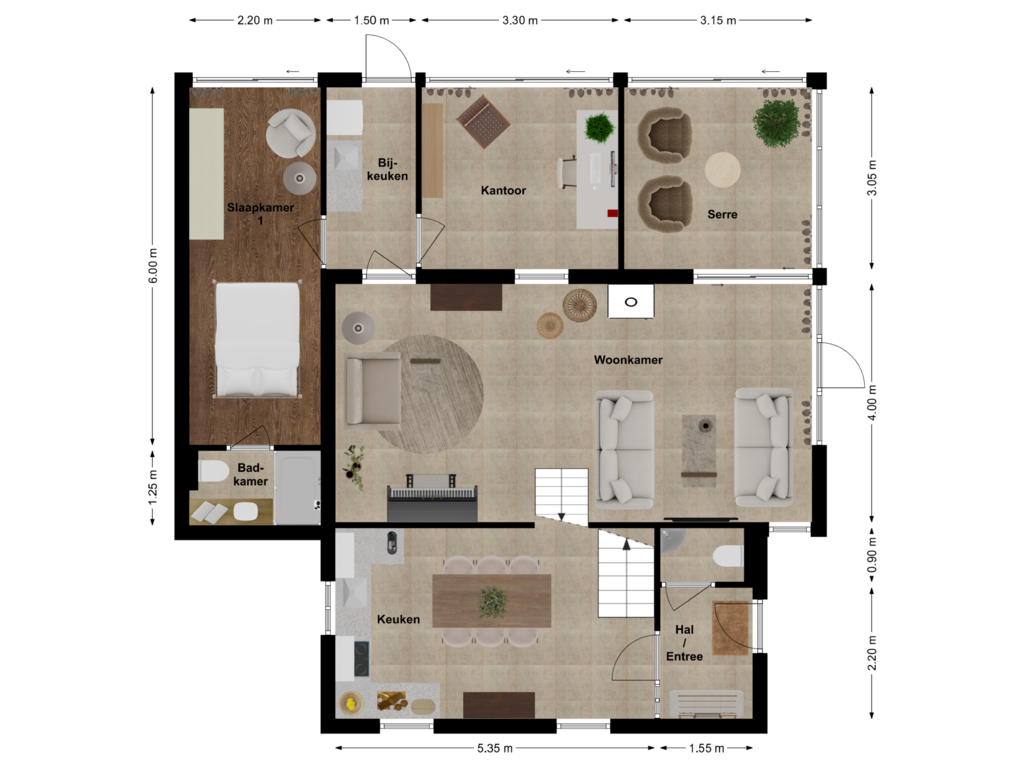 View floorplan of First floor of Maasdijk 96