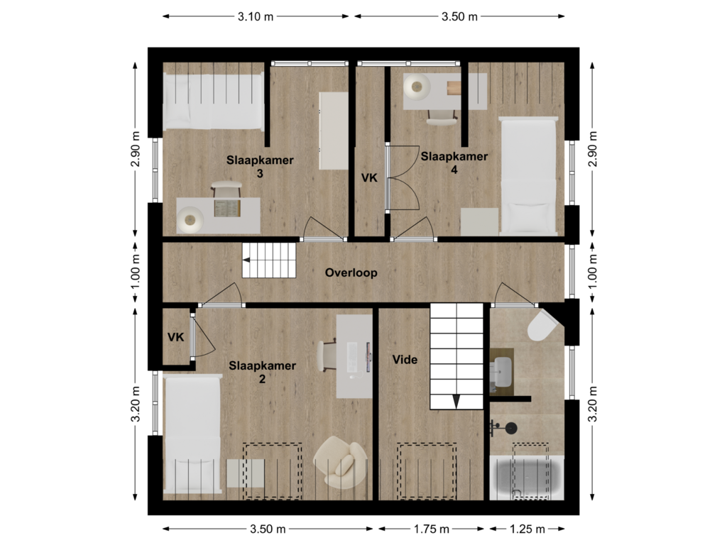 View floorplan of Floor 1 of Maasdijk 96