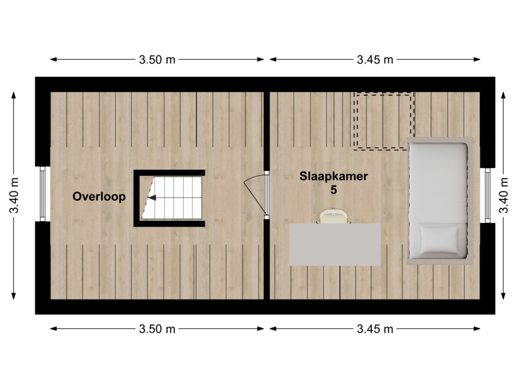 View floorplan of Floor 2 of Maasdijk 96