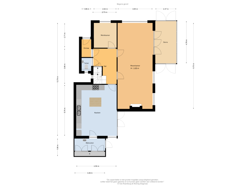 Bekijk plattegrond van Begane grond van Generaal Karel van der Heijdenlaan 5