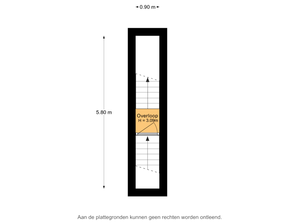 View floorplan of 1e verdieping of Prins Hendriklaan 46-A