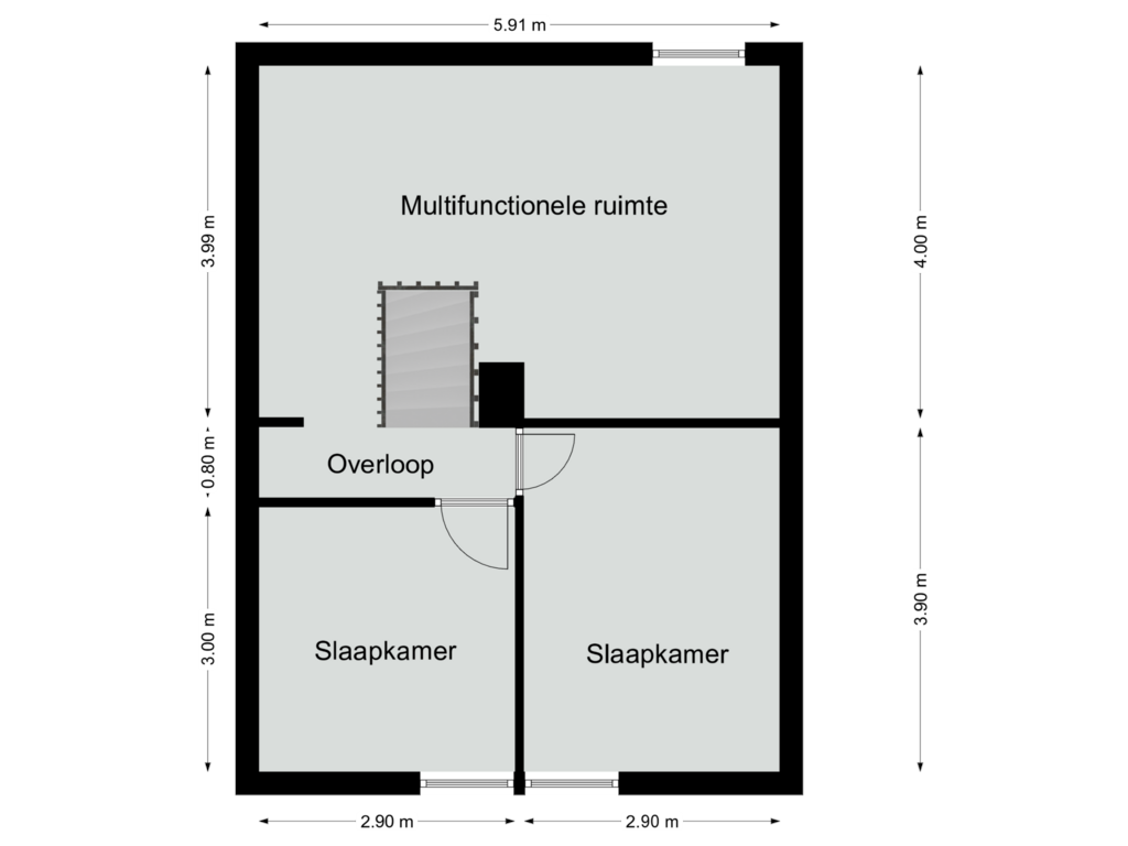 View floorplan of Eerste verdieping of Havertergrensweg 3