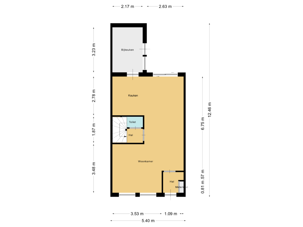 Bekijk plattegrond van First floor van Huygensstraat 13