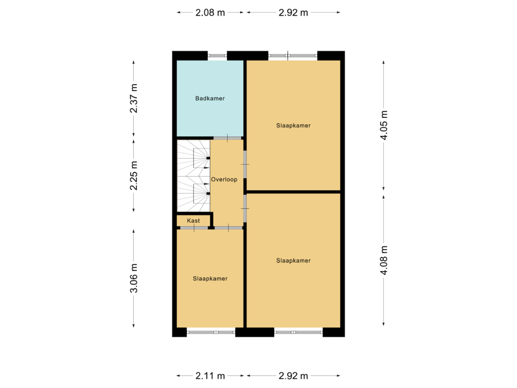 Bekijk plattegrond van Floor 1 van Huygensstraat 13