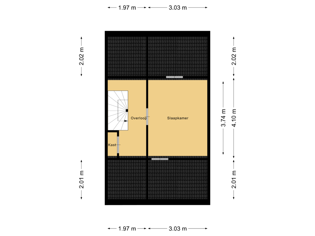 Bekijk plattegrond van Floor 2 van Huygensstraat 13