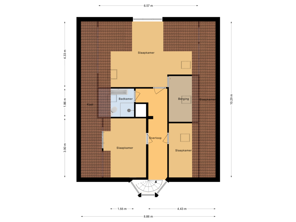 View floorplan of Eerste verdieping of Arriërveldsweg 4