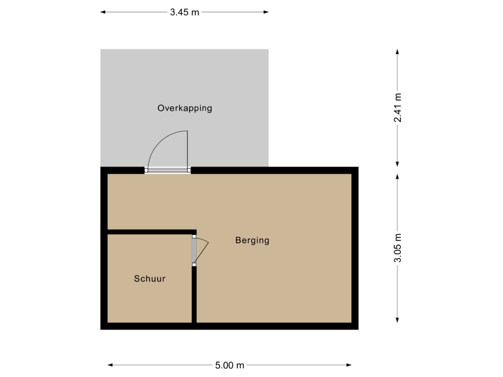 View floorplan of Berging of Arriërveldsweg 4