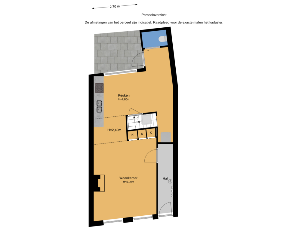 Bekijk plattegrond van Perceeloverzicht van Dirk Hoogenraadstraat 68-G