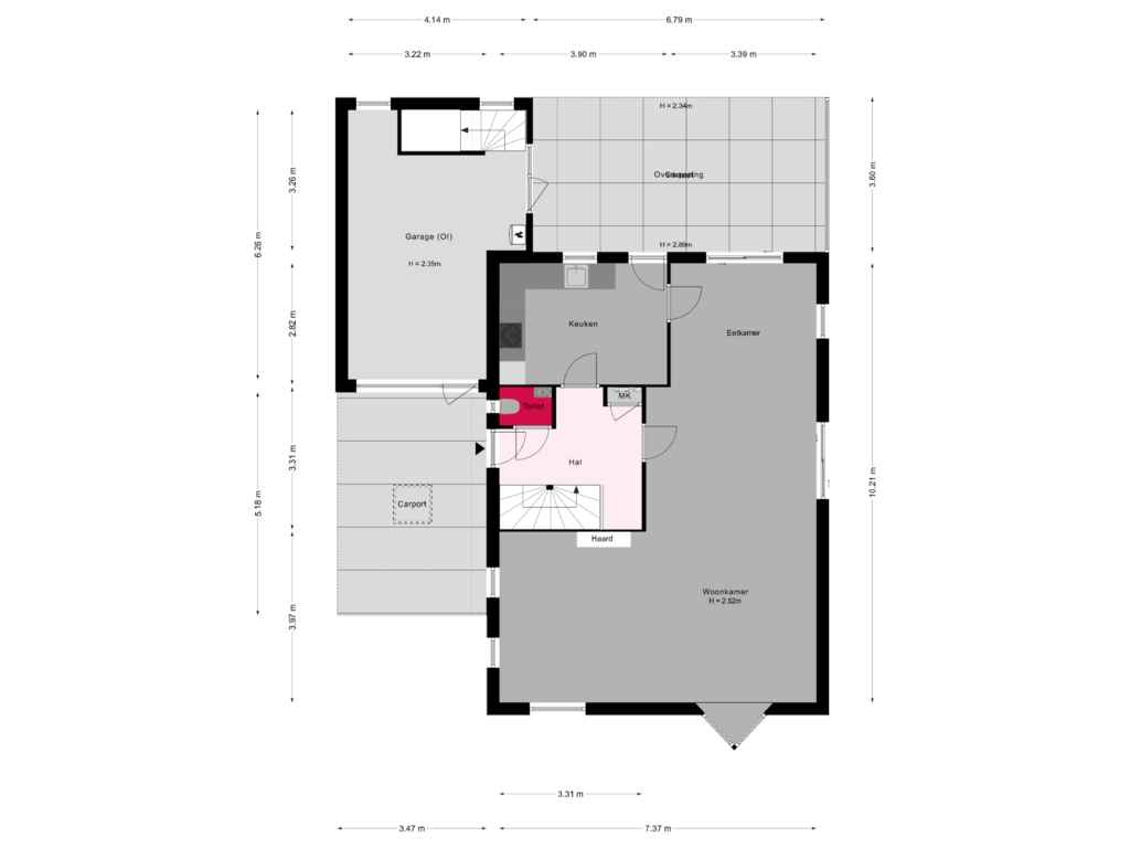 Bekijk plattegrond van Begane grond van De Marke 4