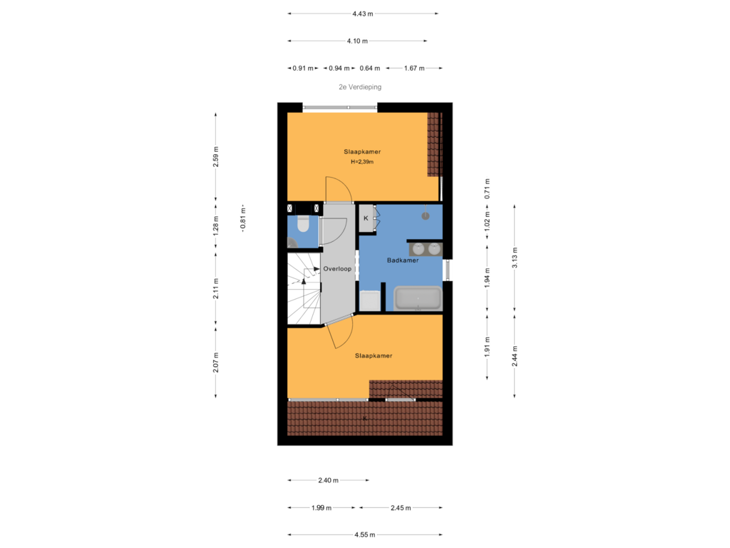 Bekijk plattegrond van 2e Verdieping van Menninckstraat 15