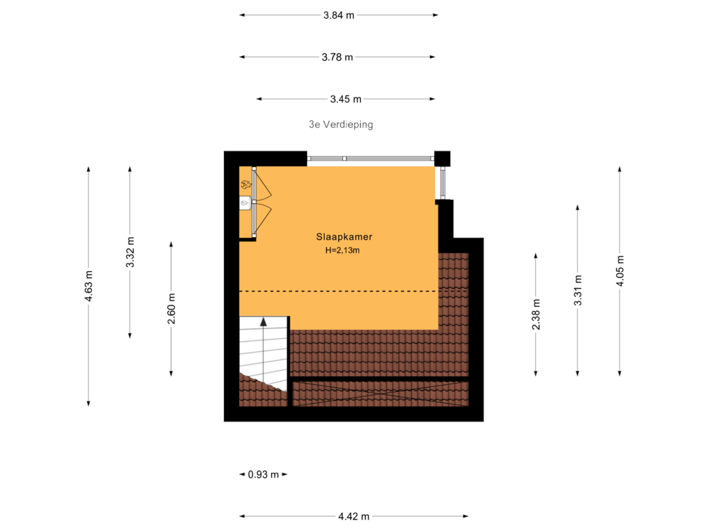 Bekijk plattegrond van 3e Verdieping van Menninckstraat 15