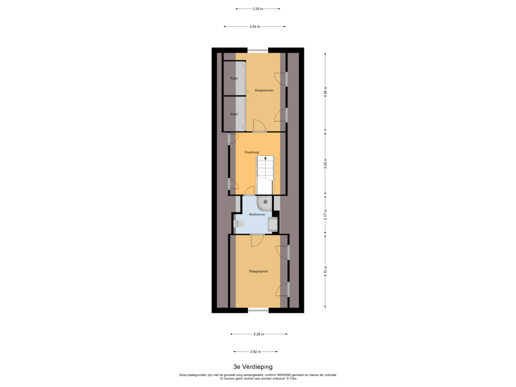 View floorplan of 3e Verdieping of Wilgenlaan 16