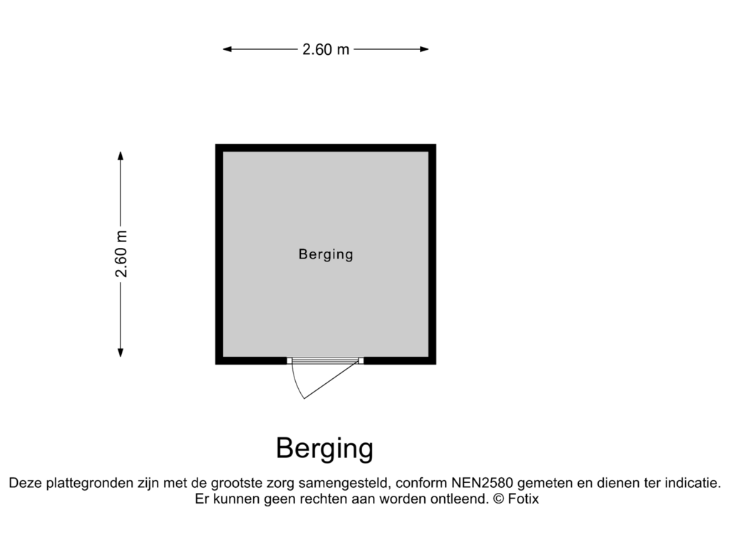 View floorplan of Berging of Wilgenlaan 16