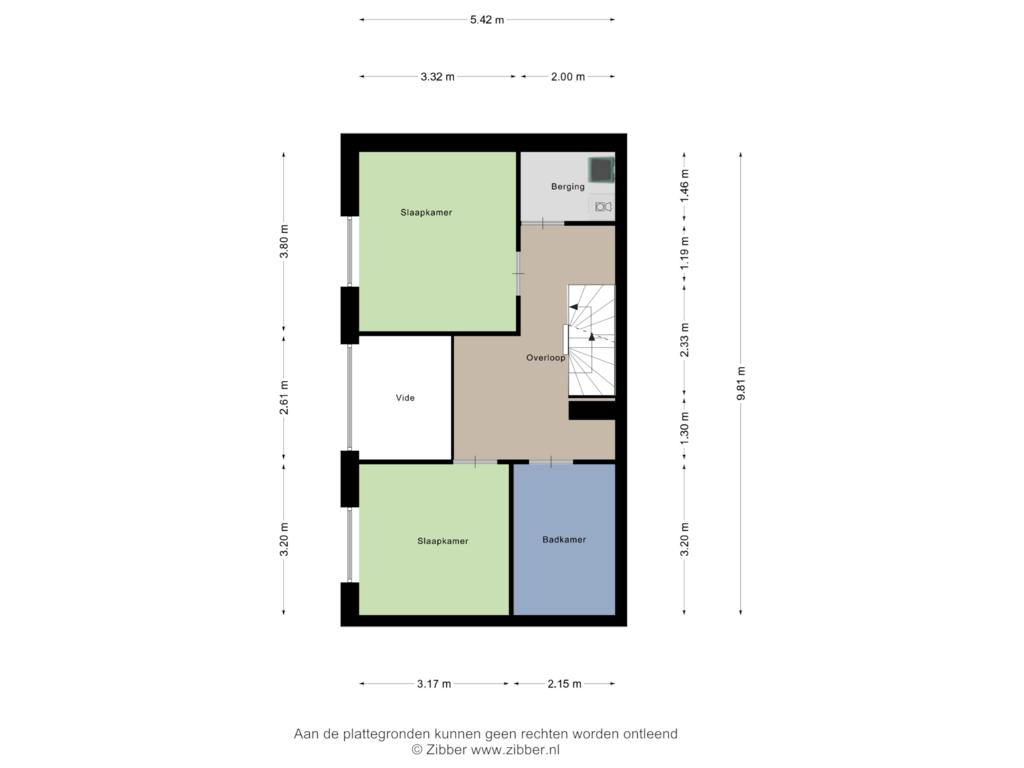 View floorplan of Derde Verdieping of Noordkade 157-G