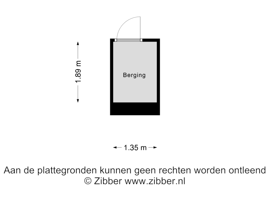 View floorplan of Berging of Noordkade 157-G