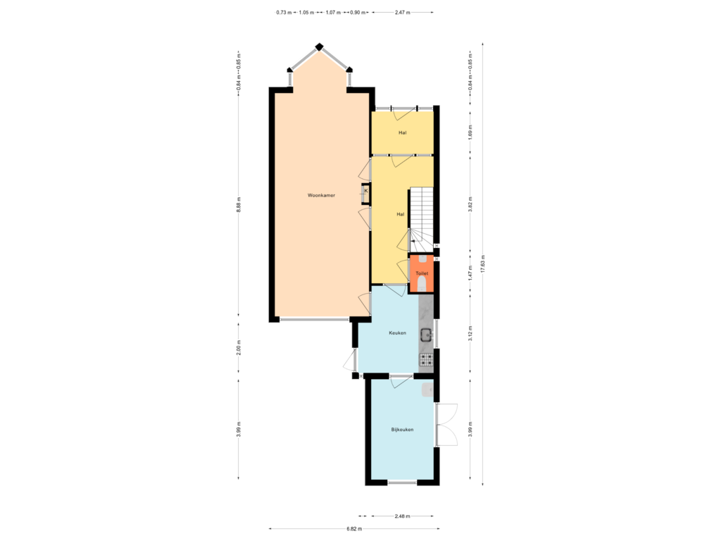 Bekijk plattegrond van Begane grond van Julianastraat 20