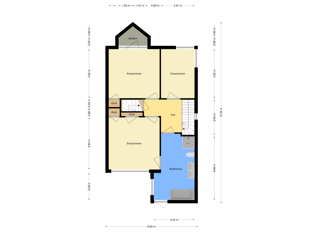 Bekijk plattegrond van Eerste verdieping van Julianastraat 20