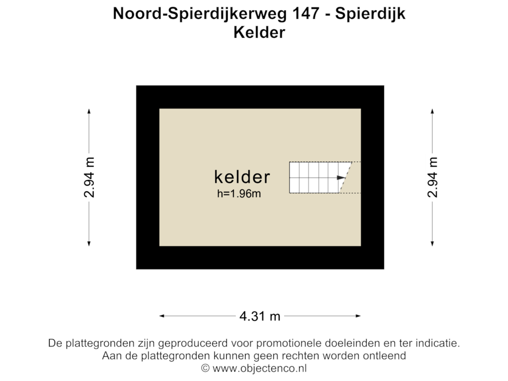 Bekijk plattegrond van KELDER van Noord-Spierdijkerweg 147